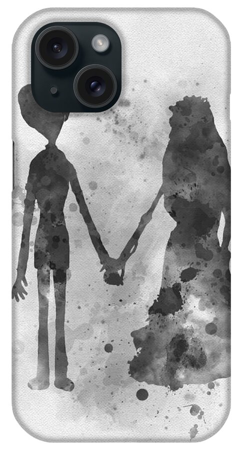 Victor iPhone Case featuring the mixed media Victor and Emily Black and White by My Inspiration