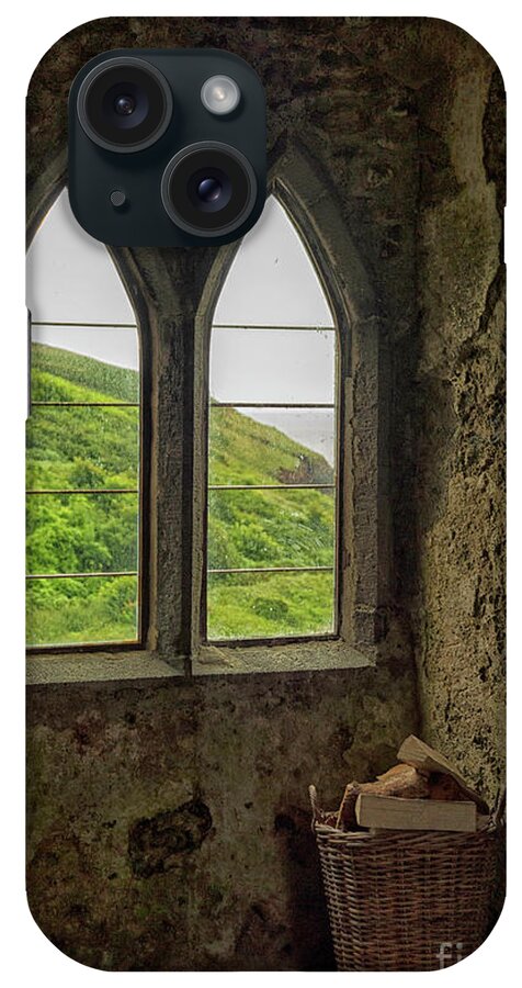 Amazing iPhone Case featuring the photograph View from a medieval castle in Wales by Patricia Hofmeester