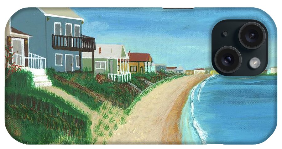 Ocean iPhone Case featuring the painting View of 17th Bay at Ocean View by Elizabeth Mauldin