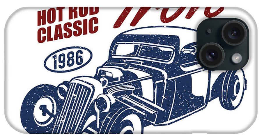 Hot Rod iPhone Case featuring the digital art Vintage Iron by Long Shot