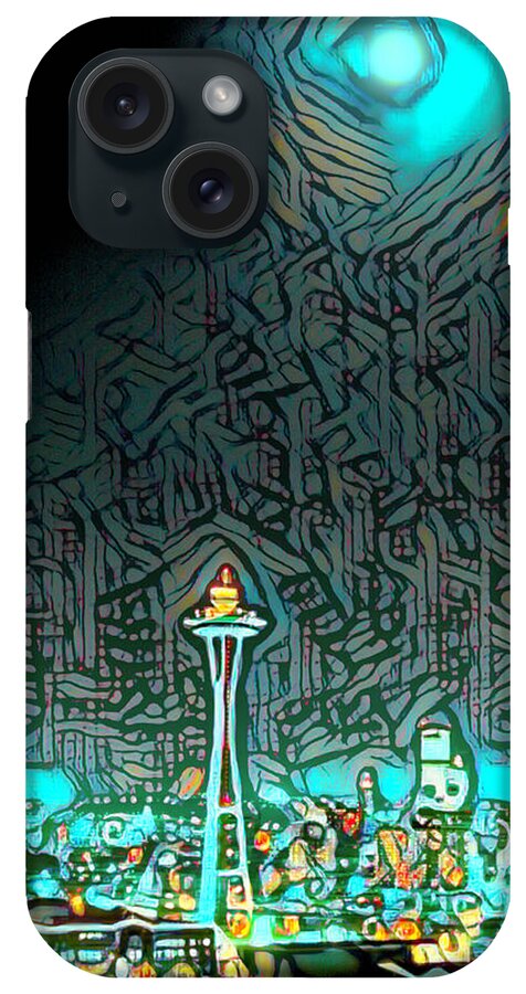 Seattle iPhone 15 Case featuring the photograph Vintage Seattle Abstract by Cathy Anderson