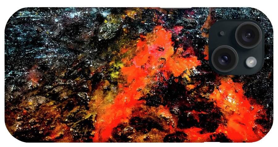 Volcano iPhone Case featuring the mixed media Volcanic by Patsy Evans - Alchemist Artist