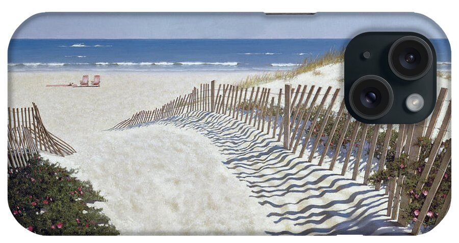 Beach Fence iPhone Case featuring the painting Walk To The Beach by Zhen-huan Lu