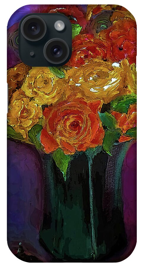 Warm iPhone Case featuring the digital art Warm Winter Rose Painting by Lisa Kaiser