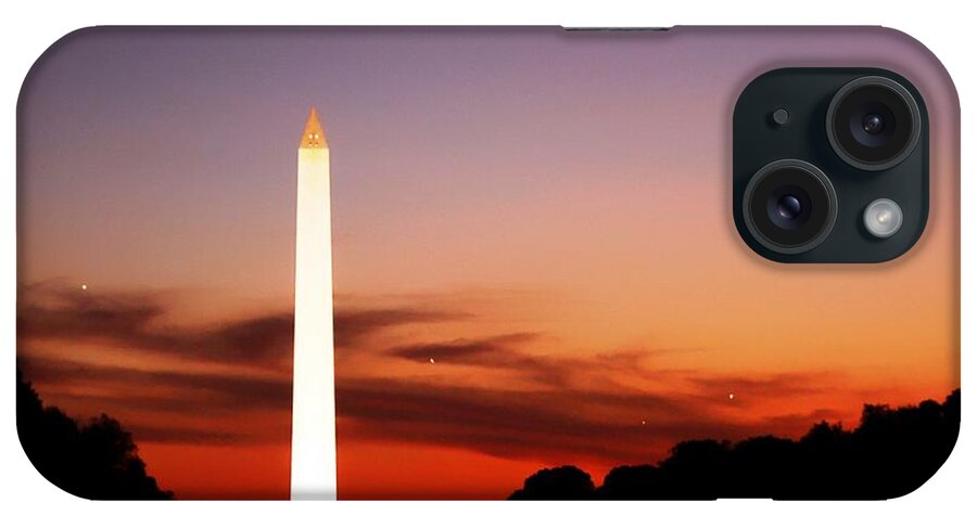 Scenics iPhone Case featuring the photograph Washington Monument by Manu Arj?.