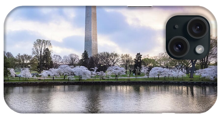 Tidal Basin iPhone Case featuring the photograph Washington Monument With Cherry by Drnadig
