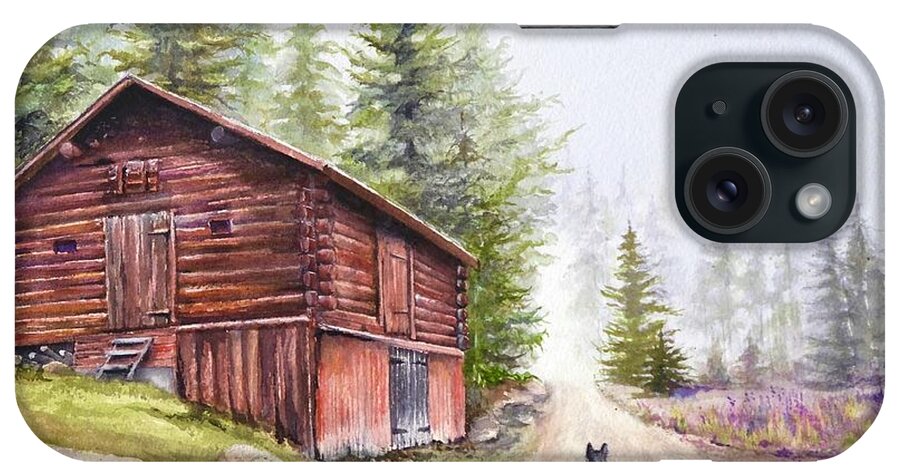 Landscape iPhone Case featuring the painting Watchdog by Jeanette Ferguson
