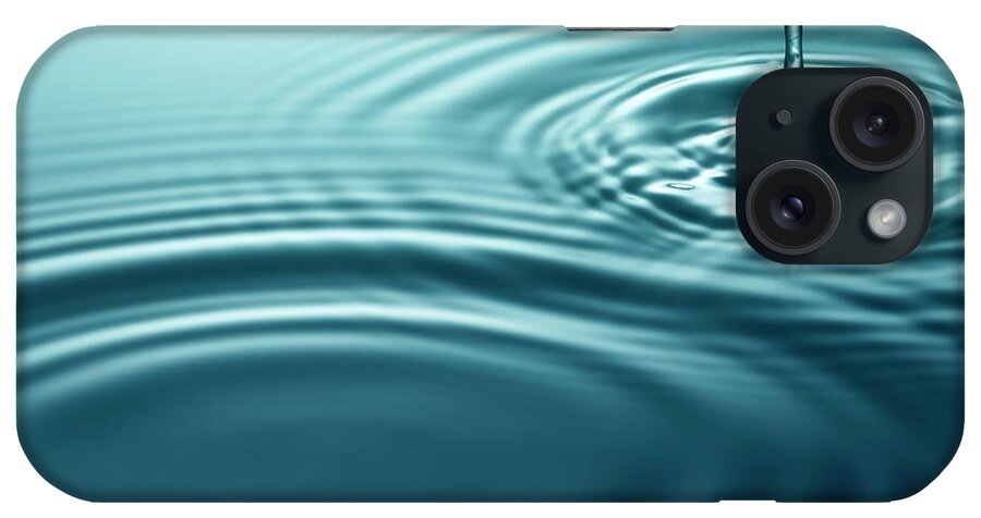 Tranquility iPhone Case featuring the photograph Water Drip Falling Into Rippling by Anthony Bradshaw