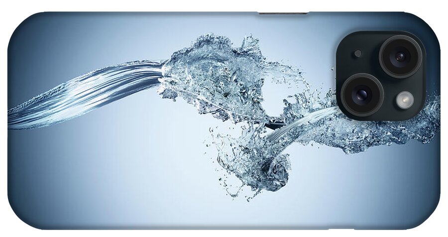 Mid-air iPhone Case featuring the photograph Water Splash Collision In Midair by Biwa Studio
