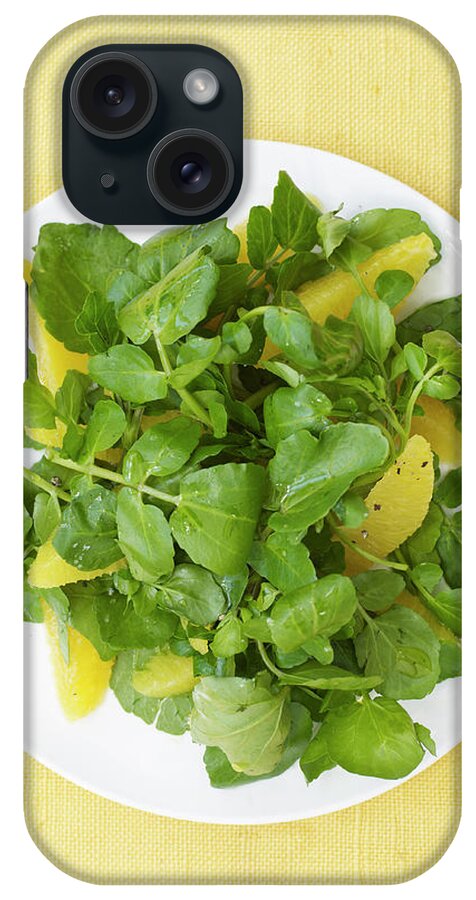 Orange Color iPhone Case featuring the photograph Watercress Orange Salad by James Baigrie