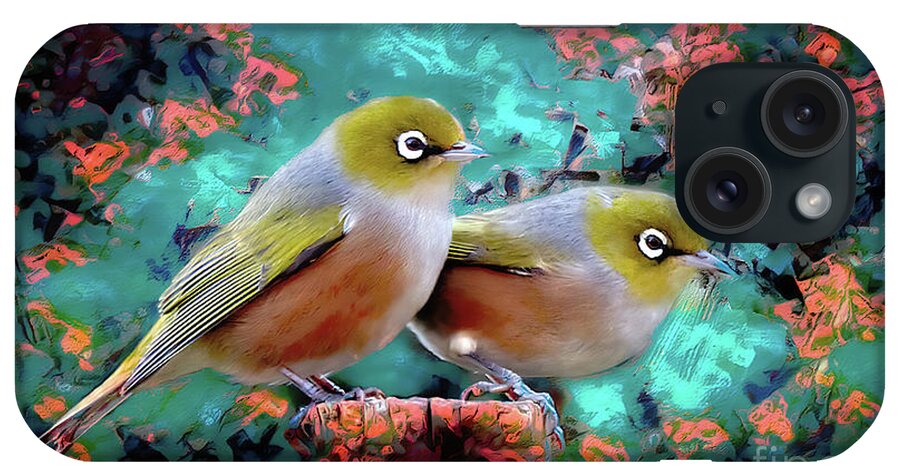 Birds iPhone Case featuring the photograph Waxeyes by Jack Torcello