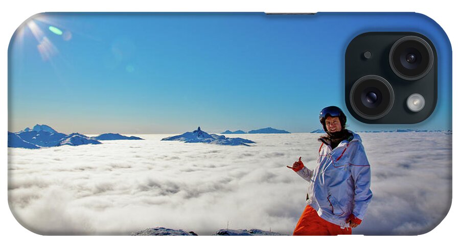 People iPhone Case featuring the photograph Weather Inversion Black Tusk by Marcus Richardson