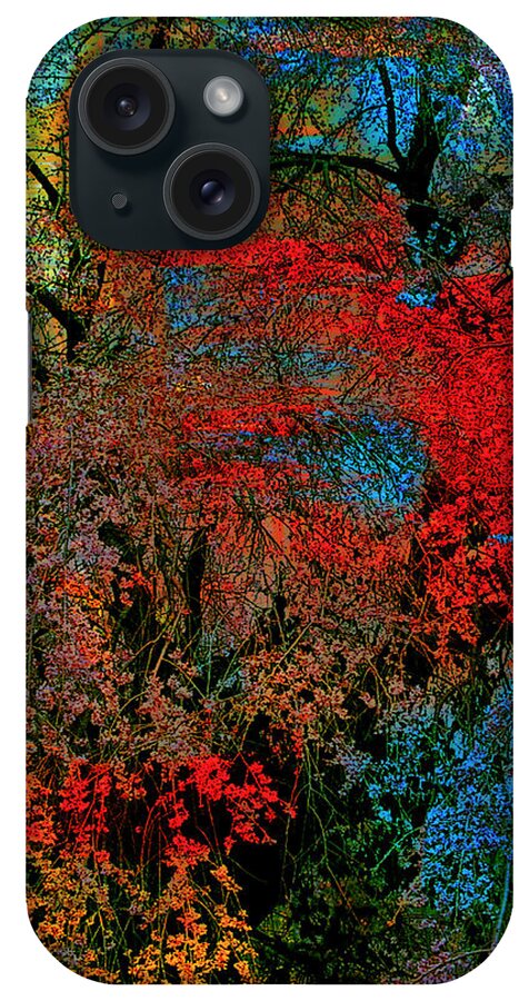 Surreal iPhone Case featuring the photograph Weeping Cherry Surreal Abstract by Mike McBrayer