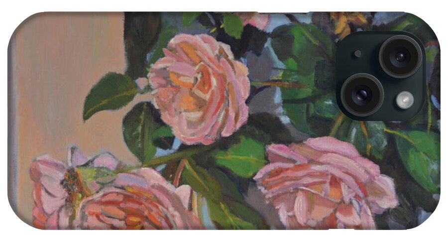 Wellfleet Roses iPhone Case featuring the painting Wellfleet Roses by Beth Riso