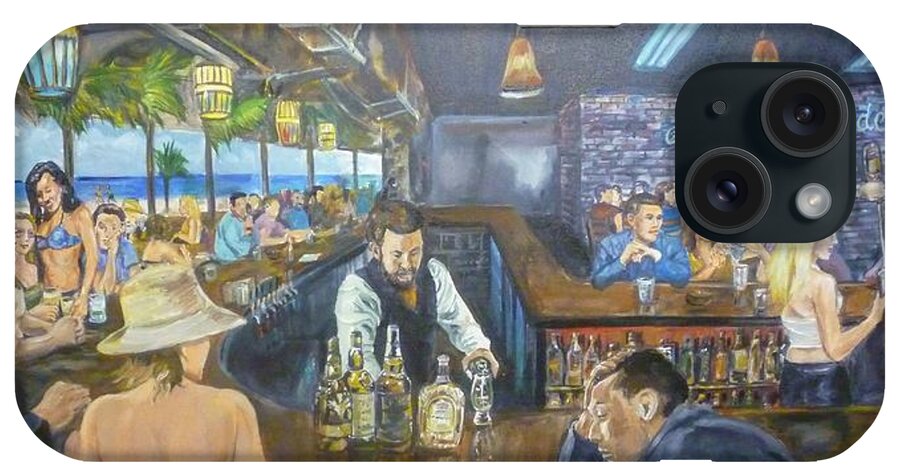 Bar iPhone Case featuring the painting When I See This Bar by Bryan Bustard