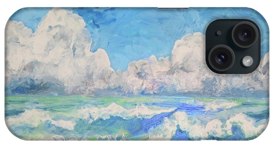 Sea iPhone Case featuring the painting Whim Seas by Frances Miller