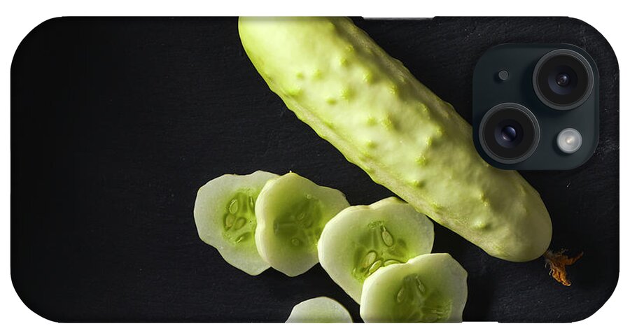Food iPhone Case featuring the photograph White cucumber by Cuisine at Home