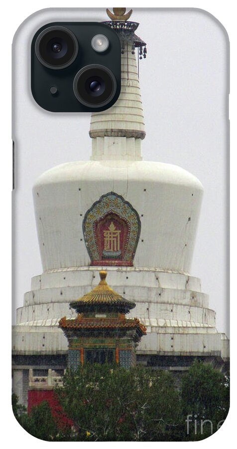 White Pagoda Beihai Park iPhone Case featuring the photograph White Pagoda Beihai Park by Randall Weidner