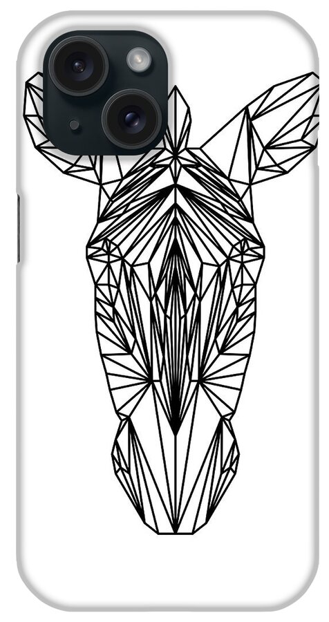 Zebra iPhone Case featuring the digital art White Zebra  by Naxart Studio