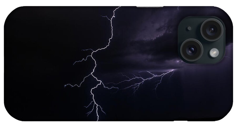 Sunset iPhone Case featuring the photograph Wicked Bolts by Aaron Burrows