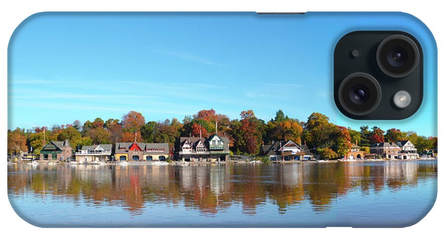 Wide iPhone Case featuring the photograph Wide View of Boathouse Row by Bill Cannon