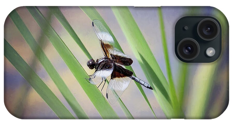 Nature iPhone Case featuring the photograph Widow Skimmer Among The Reeds by Sharon McConnell