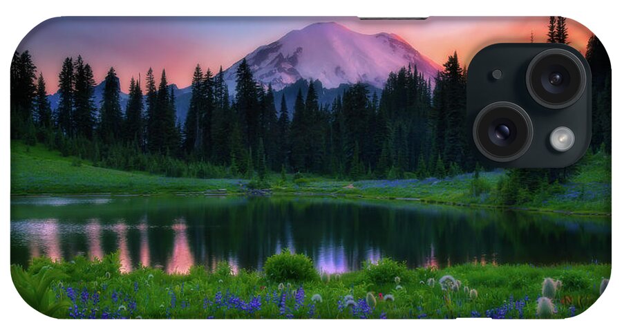 Mount Rainier iPhone Case featuring the photograph Wildflower Glory by Judi Kubes