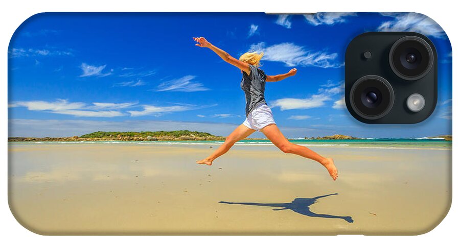 Western Australia iPhone Case featuring the photograph William Bay NP jumping by Benny Marty