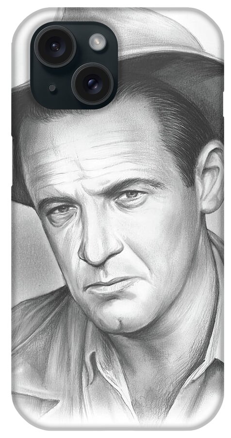 William Holden iPhone Case featuring the drawing William Holden by Greg Joens