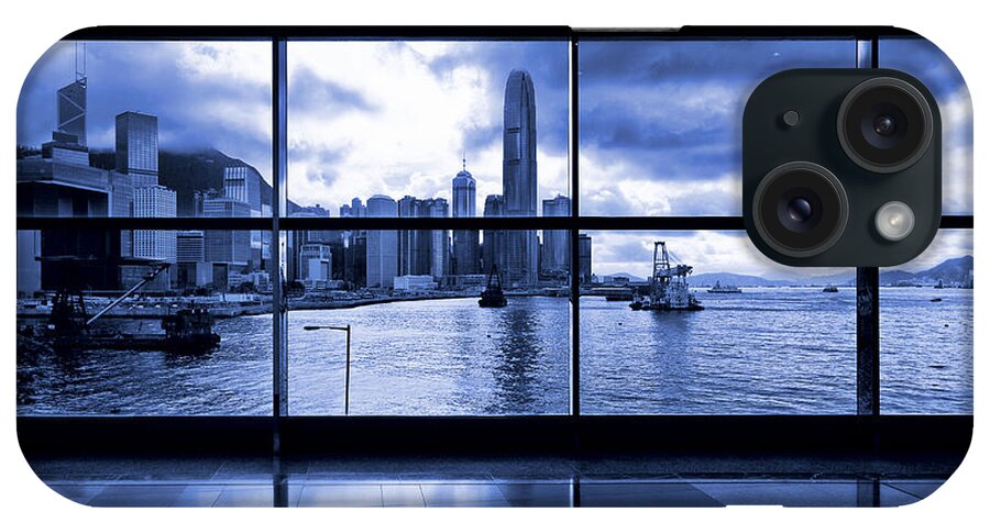 Chinese Culture iPhone Case featuring the photograph Window View Of Hong Kong City by Ngkaki