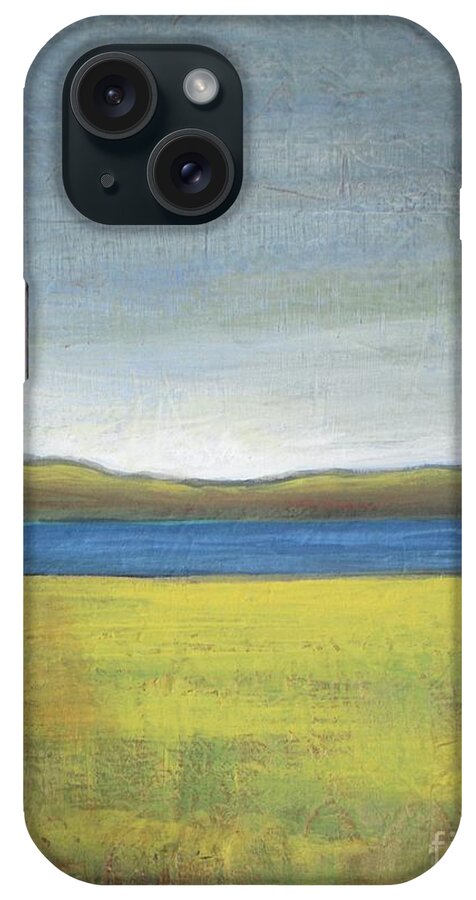 Abstract Landscape iPhone Case featuring the painting Windswept by Vesna Antic
