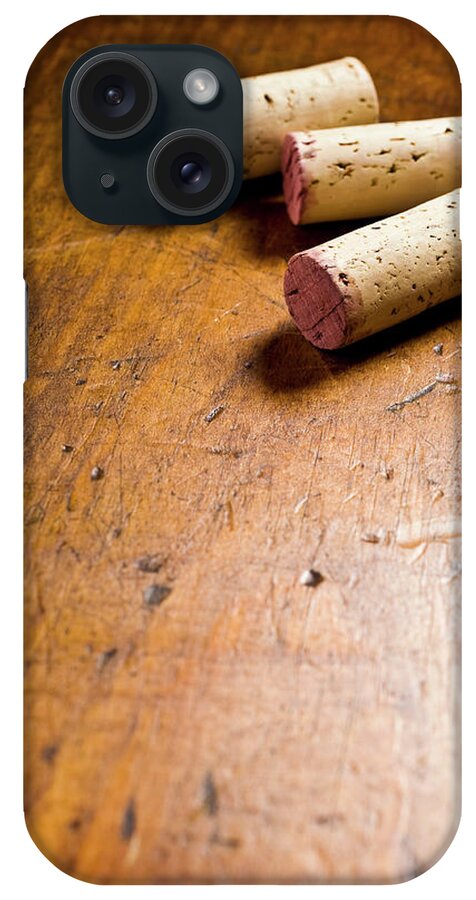 Alcohol iPhone Case featuring the photograph Wine Corks Background by Joecicak