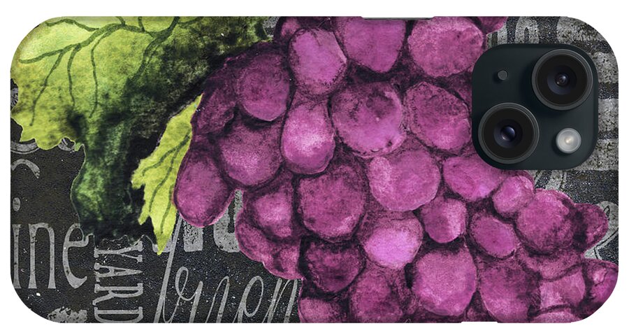 Wine iPhone Case featuring the painting Wine Grapes IIi by Mary Beth Baker
