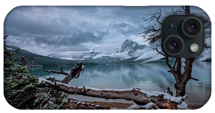 Bow Lake iPhone Case featuring the photograph Winter is Coming Bow Lake by Dan Jurak