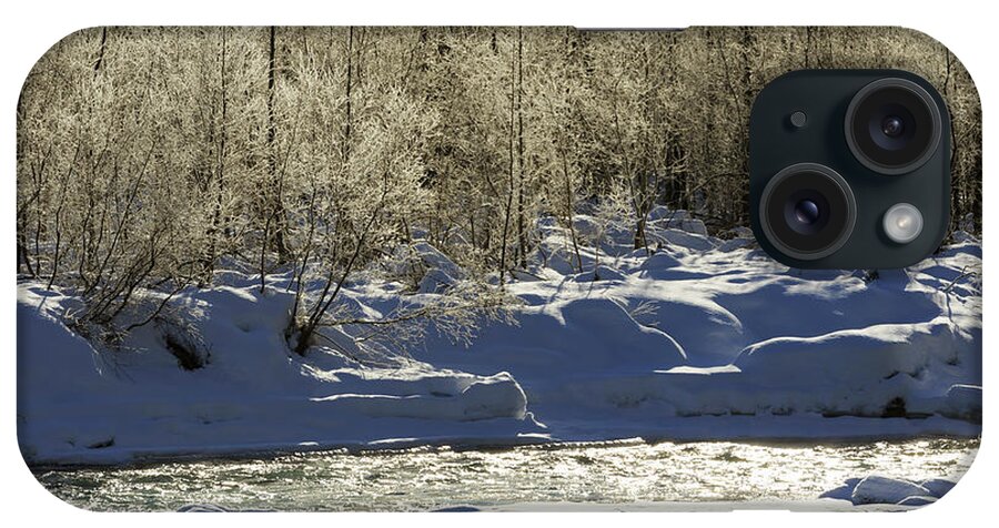 Winter iPhone Case featuring the photograph Winter stream near Hope on the Kenai Peninsula Alaska by Louise Heusinkveld