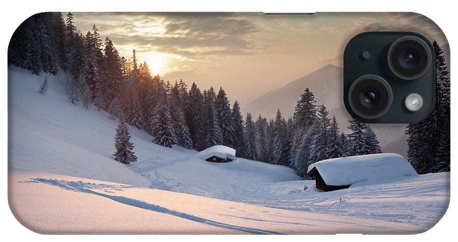 Glade iPhone Case featuring the photograph Winter Sunset by Lorenzo104