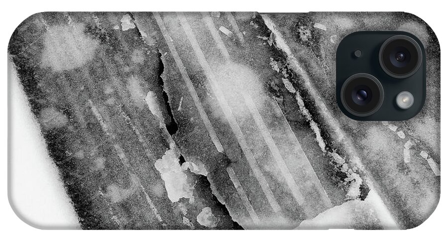 Abstract iPhone Case featuring the photograph Winter Tracks II by Karen Adams
