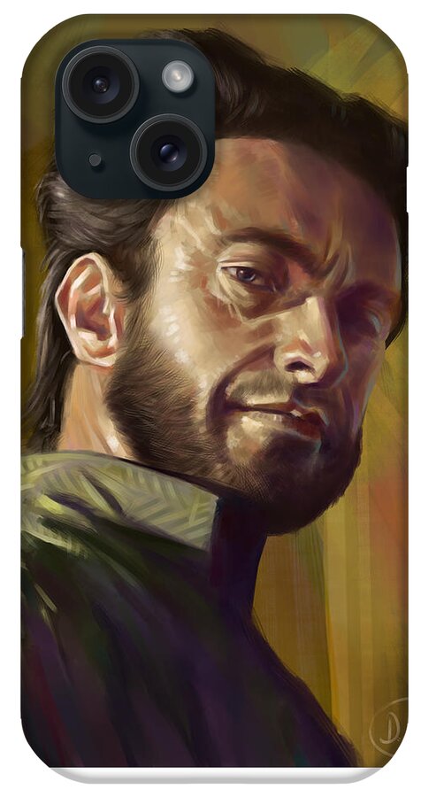 Wolverine iPhone Case featuring the digital art Wolverine - Hugh Jackman by Darko B