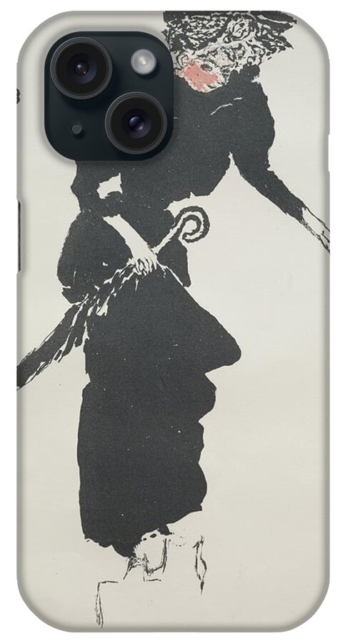 Black iPhone Case featuring the painting Woman With An Umbrella by Pierre Bonnard