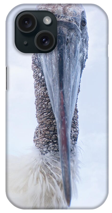 Wood Stork iPhone Case featuring the photograph Wood Stork Says Hi by Mark Andrew Thomas