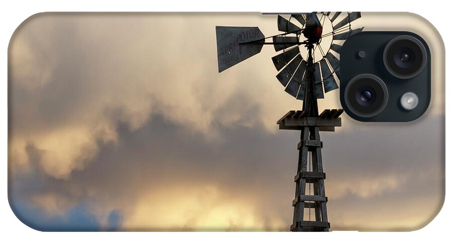 Kansas iPhone Case featuring the photograph Wooden Windmill 01 by Rob Graham