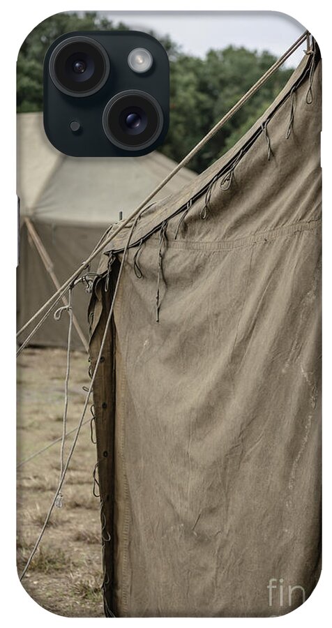 Tent iPhone Case featuring the photograph World War II US Army Tents by Edward Fielding