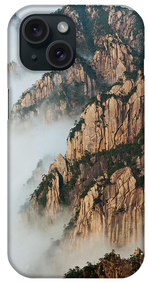 Scenics iPhone Case featuring the photograph Yellow Mountain In Fog by Photo By Prasit Chansareekorn