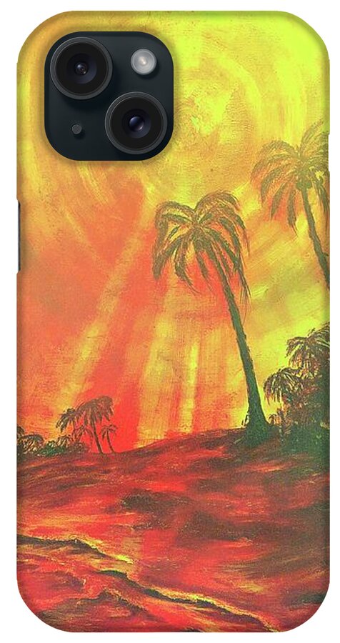 Sun iPhone Case featuring the painting Muku Ahi'ahi by Michael Silbaugh