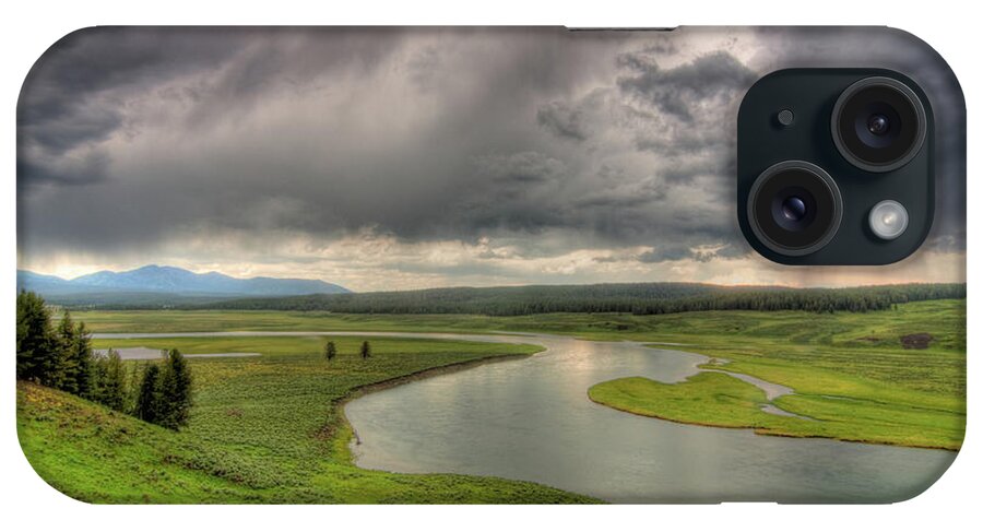 Scenics iPhone Case featuring the photograph Yellowstone River In Hayden Valley by Kevin A Scherer