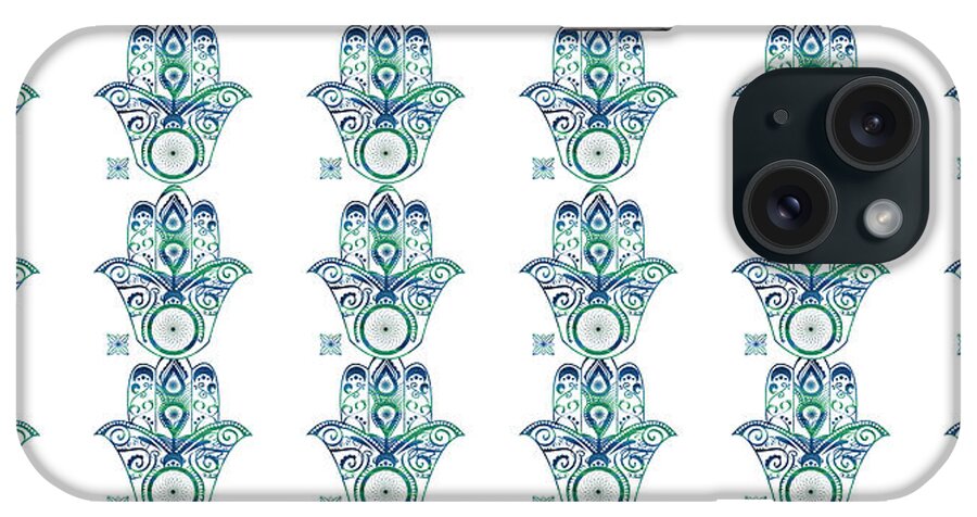 Yoga Pattern iPhone Case featuring the mixed media Yogapattern by Lightboxjournal