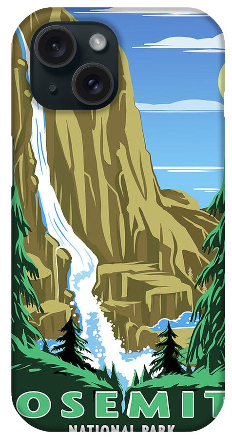 Yosemite National Park iPhone Case featuring the mixed media Yosemite National Park: Day by Old Red Truck