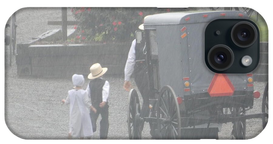 Amish iPhone Case featuring the photograph Young Friends by Christine Clark