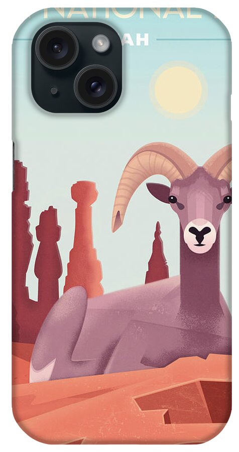 Zion National Park iPhone Case featuring the digital art Zion National Park by Martin Wickstrom