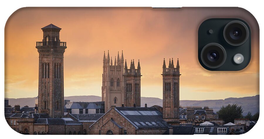 Orange iPhone Case featuring the photograph A Glasgow City View #1 by Rick Deacon